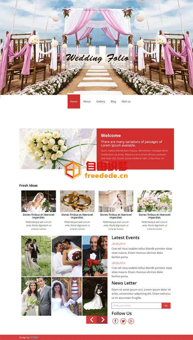 爱上源码网文章个人图片相册结婚网站HTML模板下载的内容插图